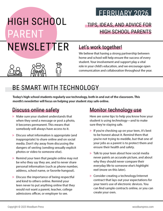High School Parent Newsletter - February 2026
