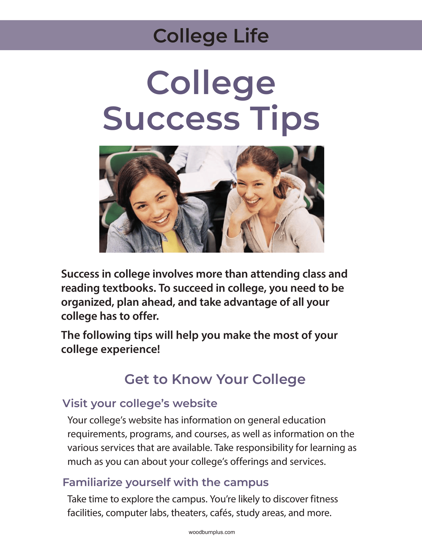 College Life - College Success Tips
