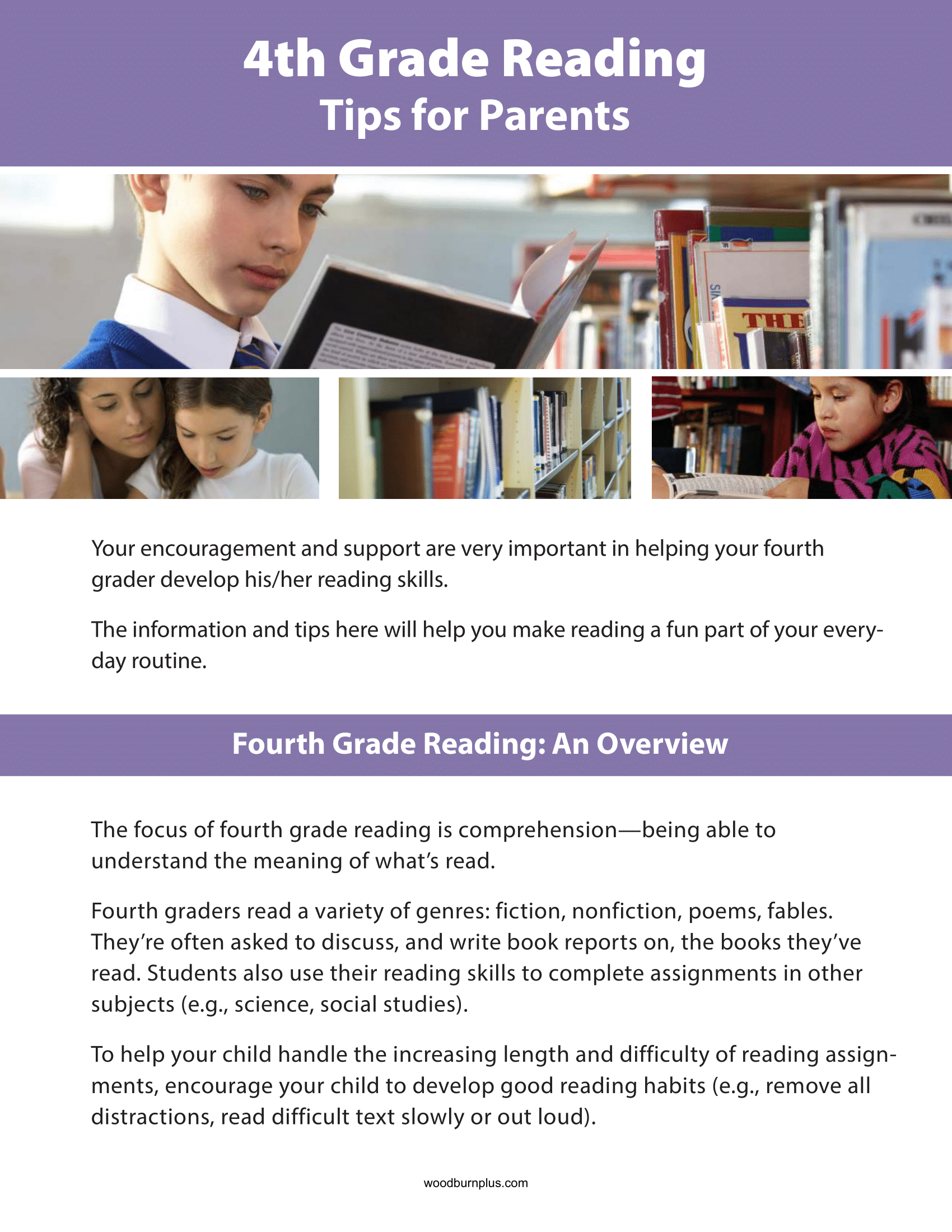 4th Grade Reading - Tips for Parents