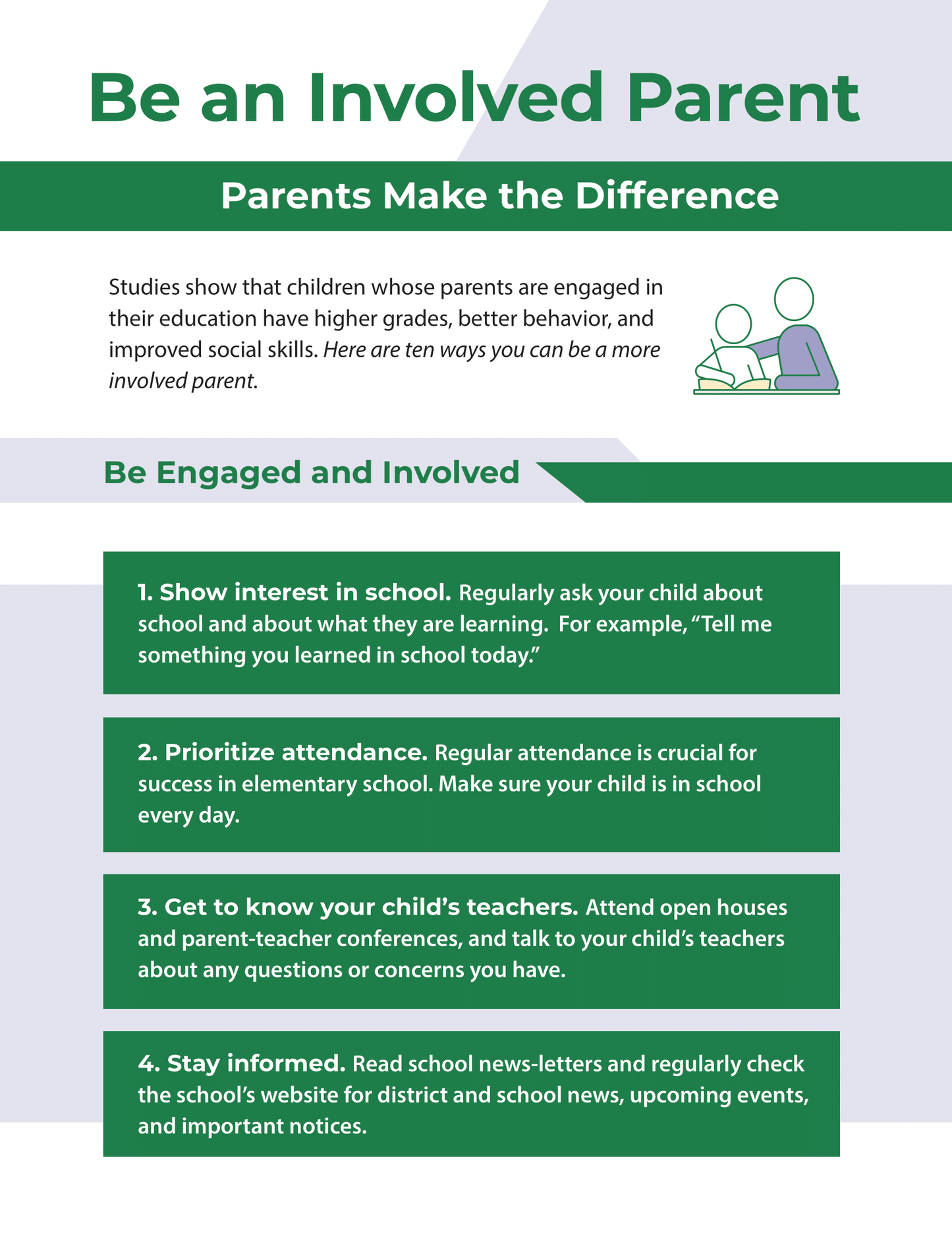 Be an Involved Parent