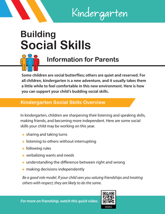 Building Kindergarten Social Skills - Information for Parents