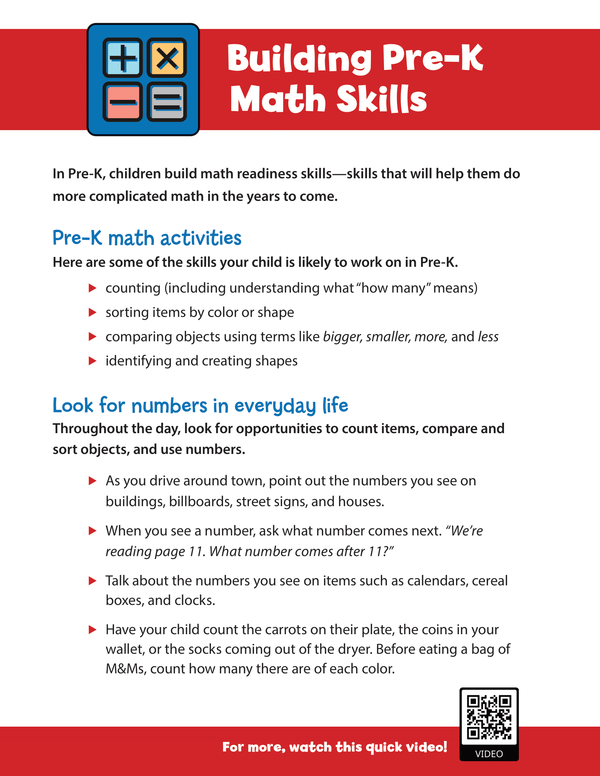Building Pre-K Math Skills – Woodburn Plus