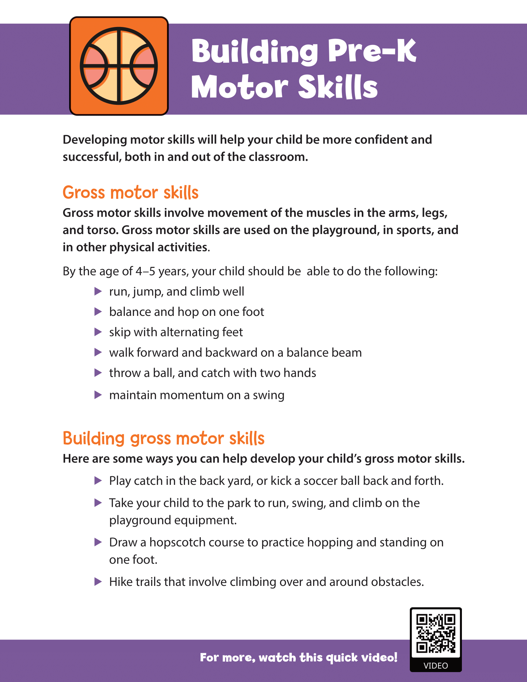 Building Pre-K Motor Skills