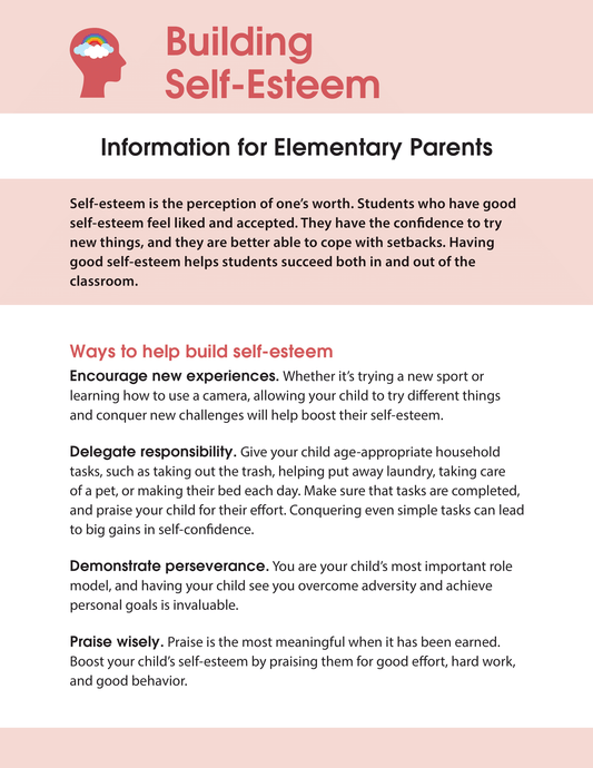 Building Self-Esteem - Information for Elementary Parents