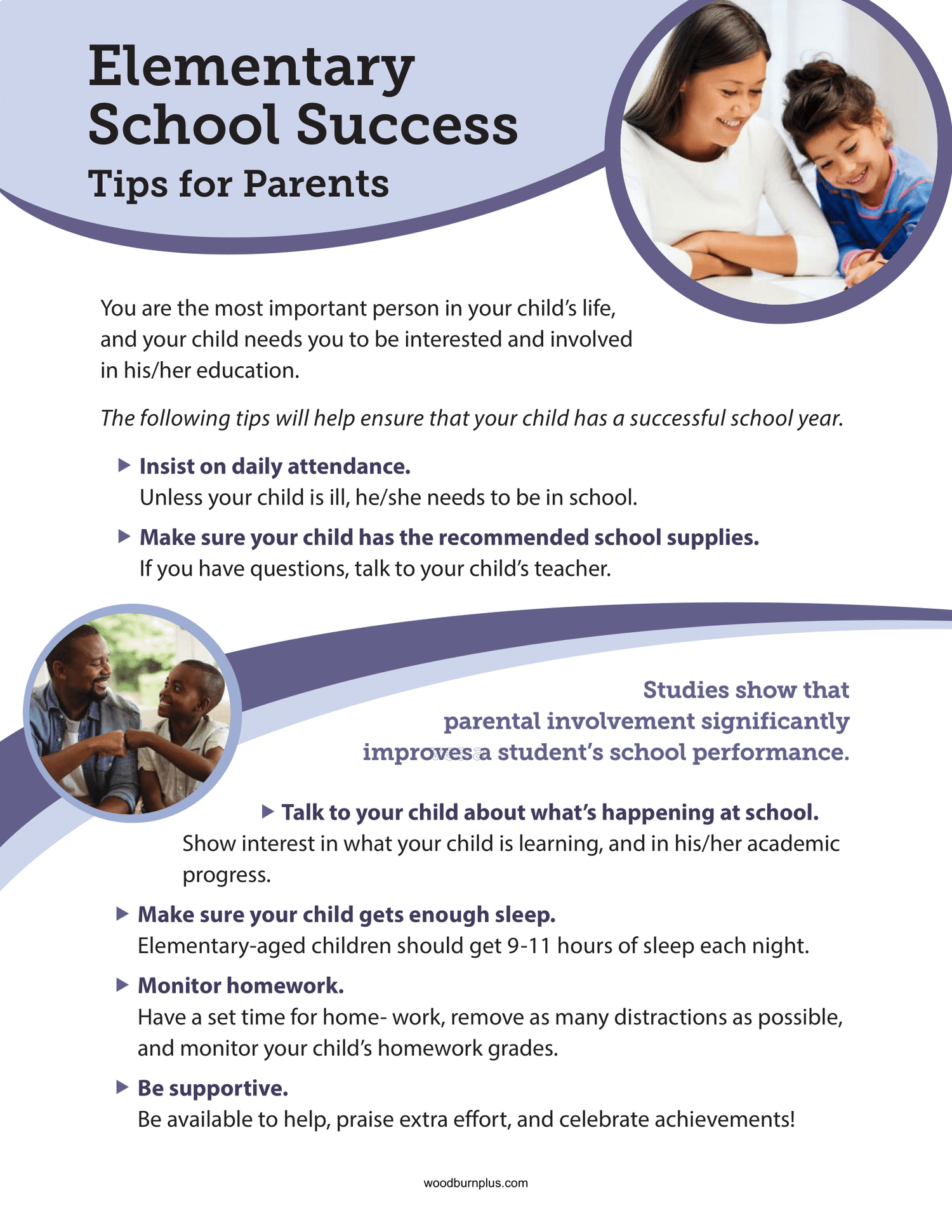 Elementary School Success - Tips for Parents