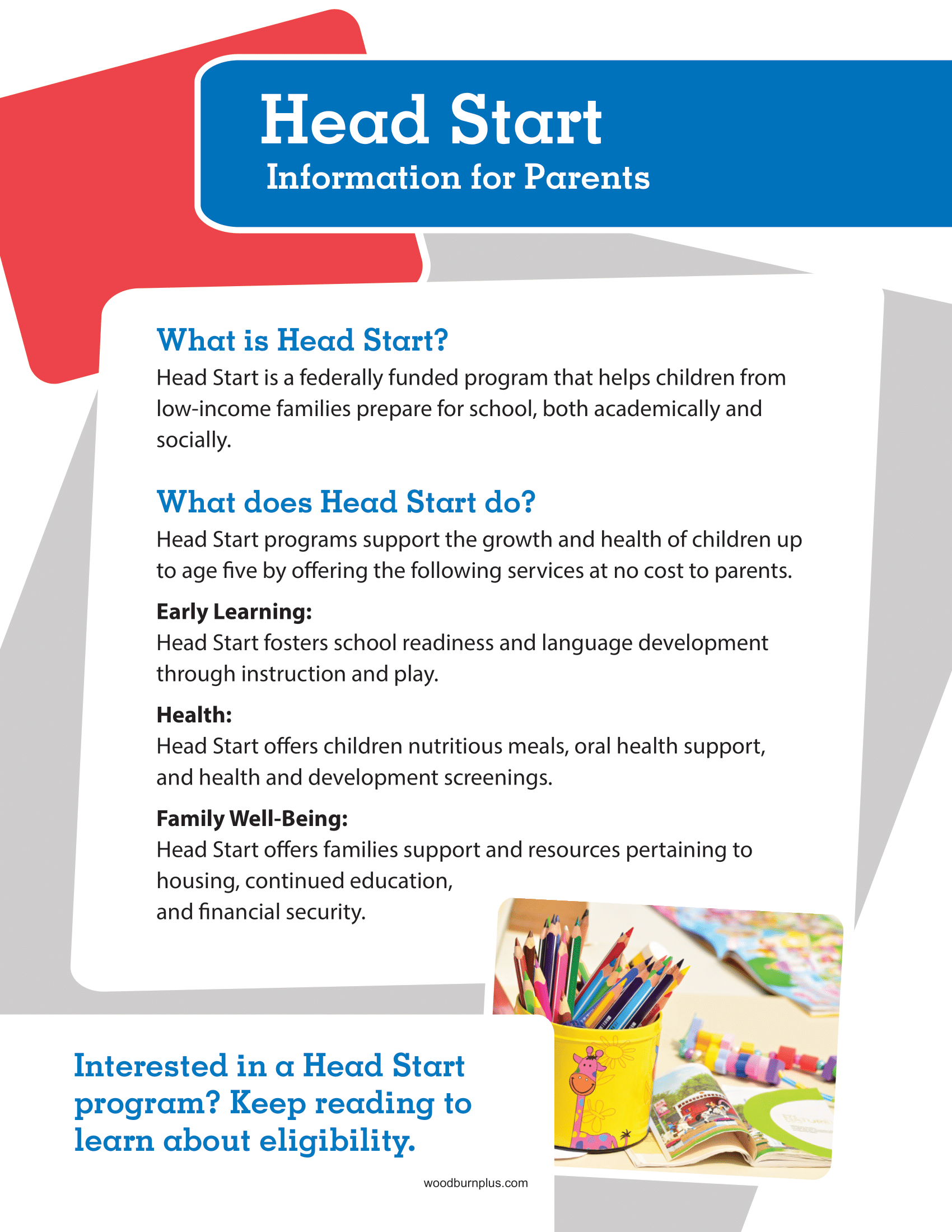 Head Start - Information for Parents – Woodburn Plus