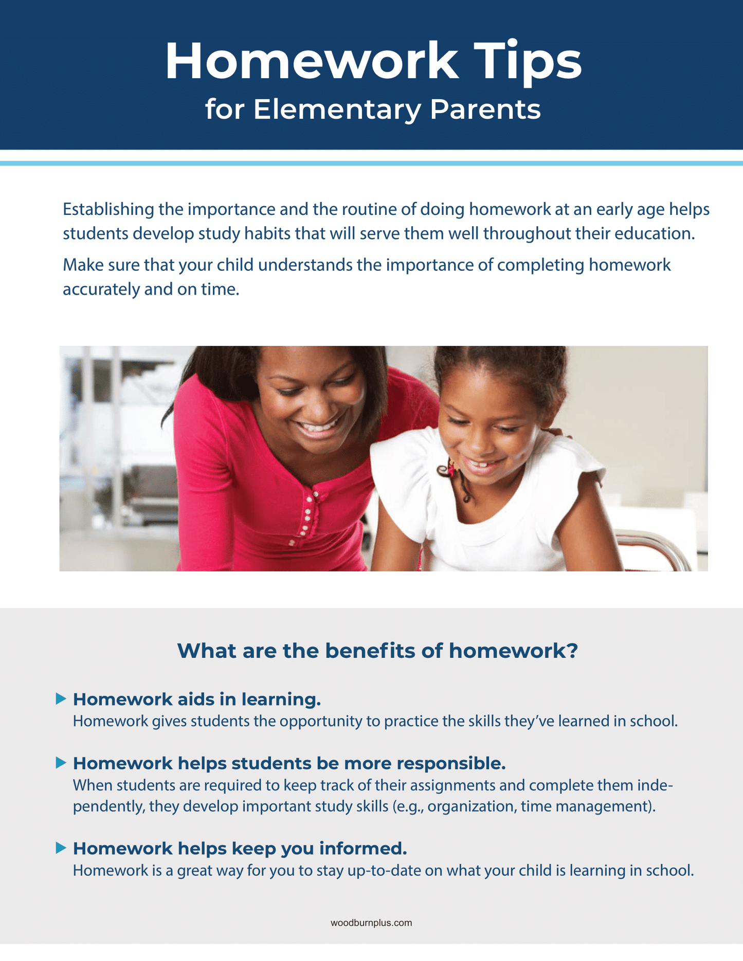 Homework Tips for Elementary Parents