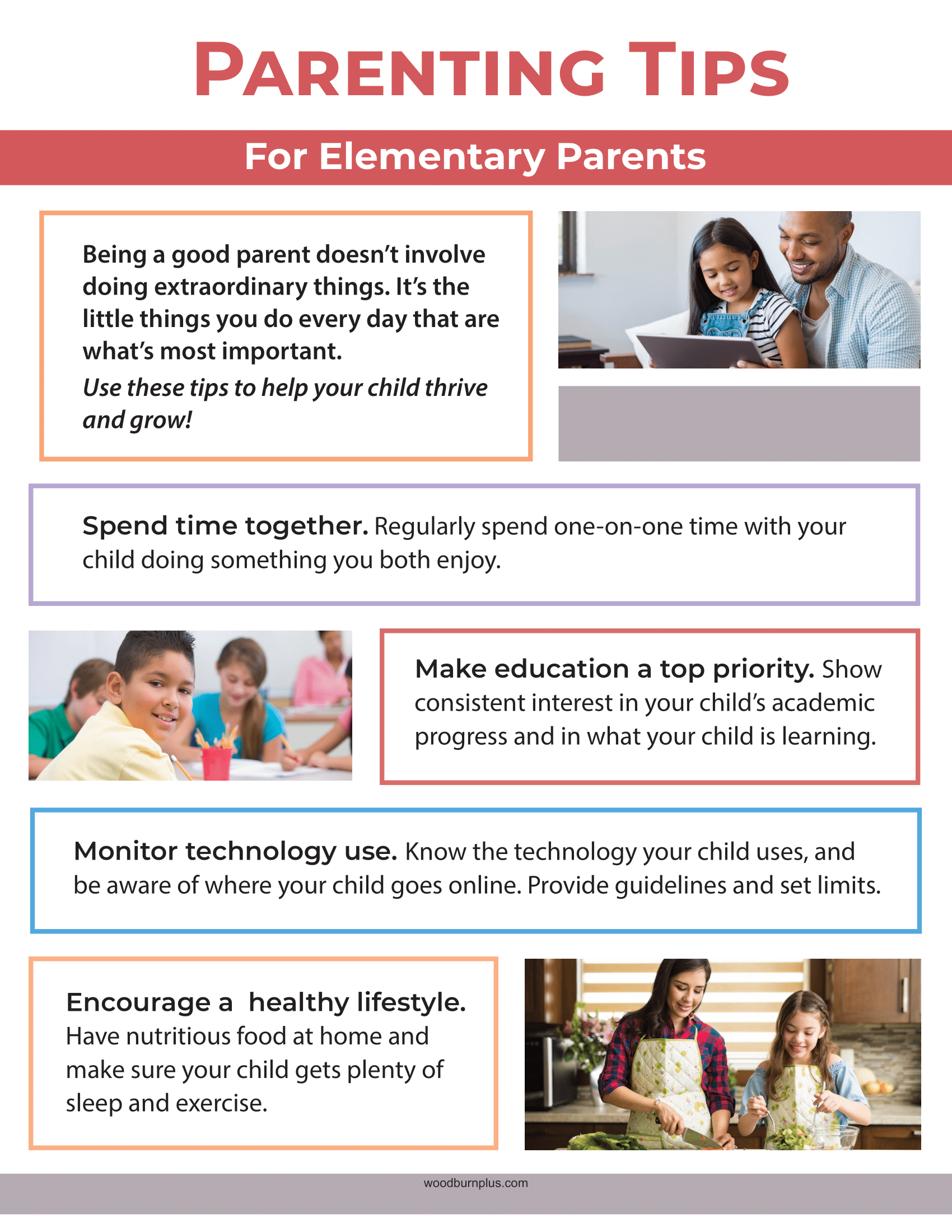 Parents Tips Parenting Tips for Elementary Parents – Woodburn Plus