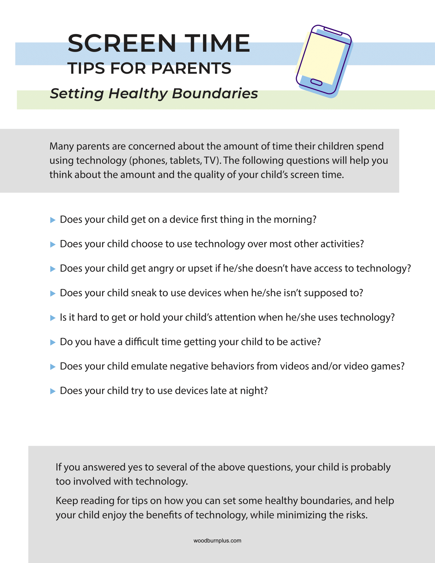 Screen Time - Tips for Parents