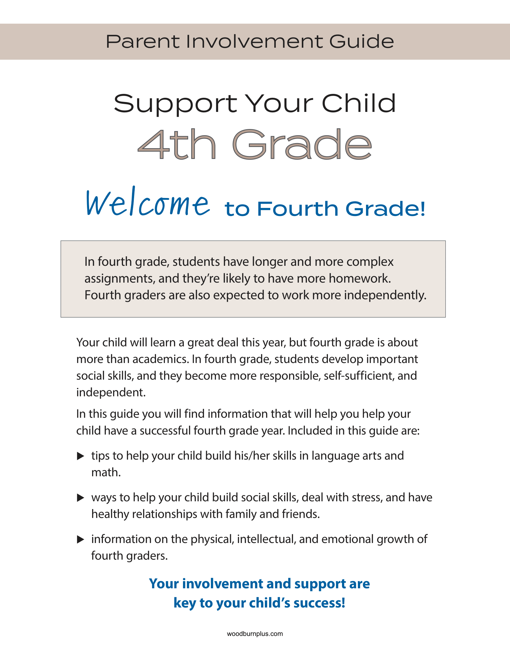 Support Your Child - 4th Grade