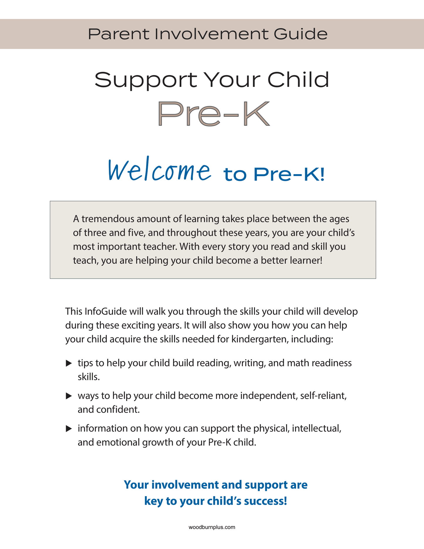 Support Your Child - Pre-K