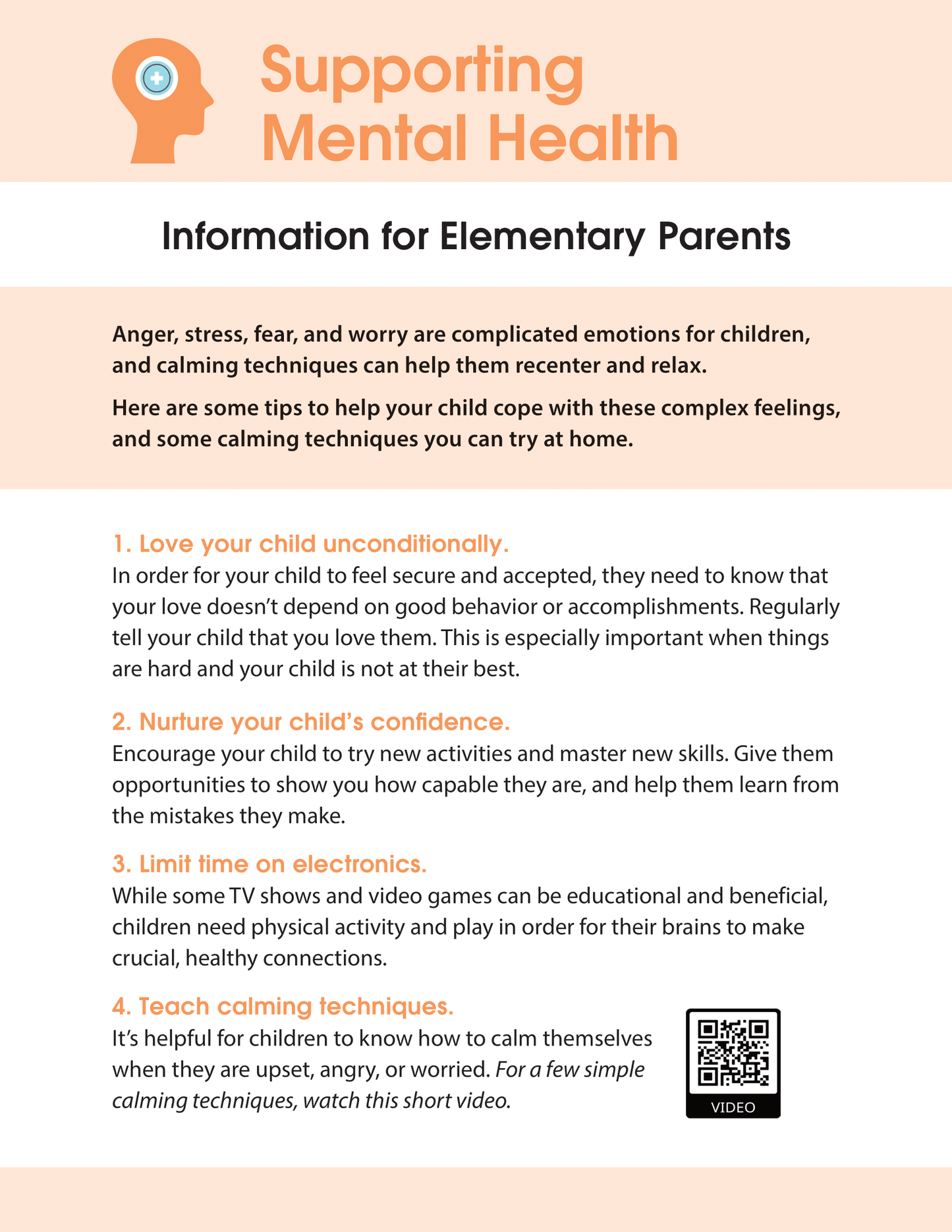 Supporting Mental Health - Information for Elementary Parents