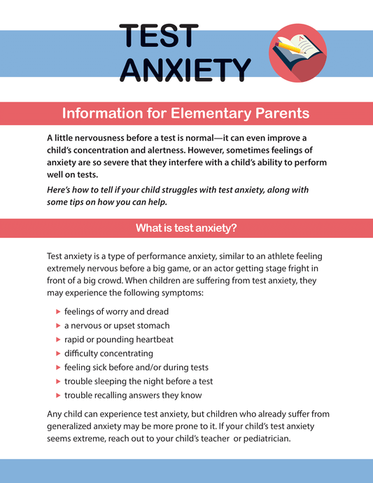 Test Anxiety - Information for Elementary Parents