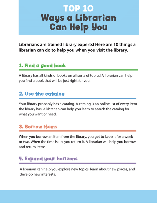 Top 10 Ways a Librarian Can Help You