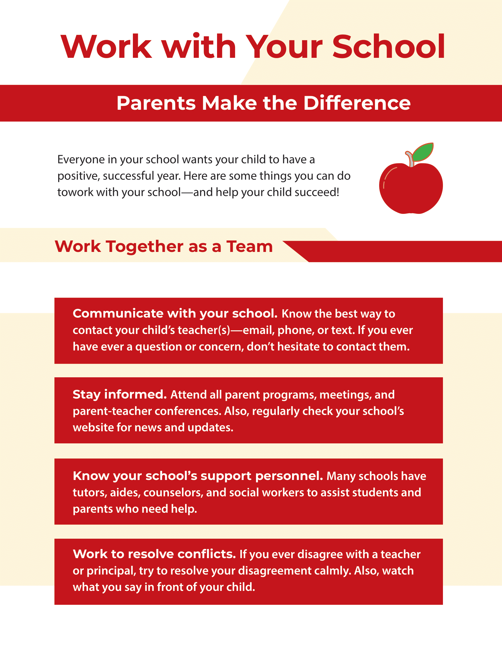 Work with Your School