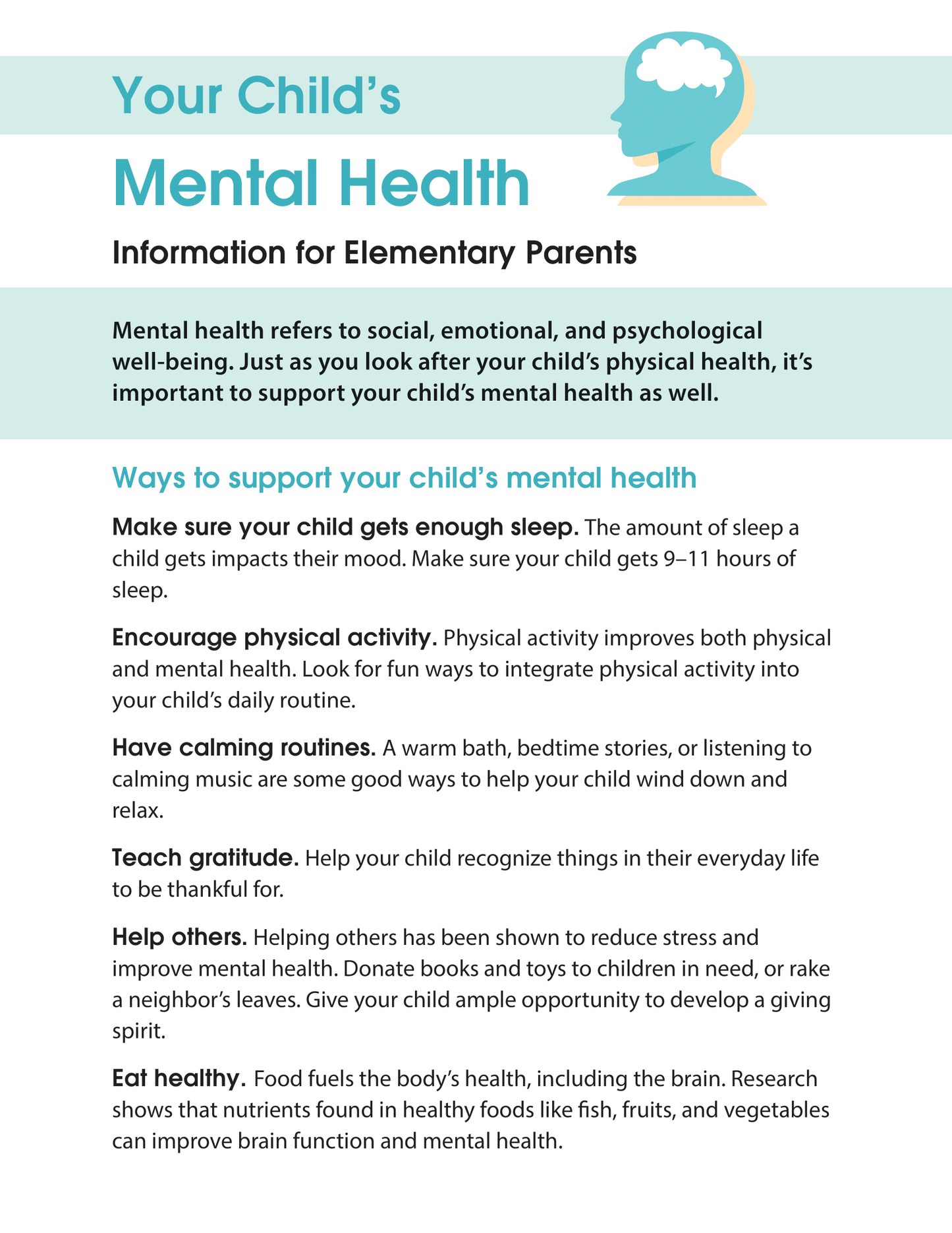 Your Child's Mental Health