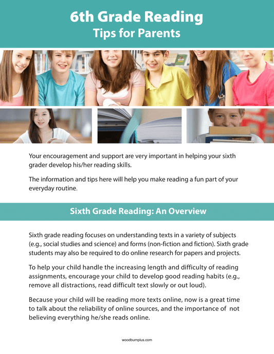 6th Grade Reading - Tips for Parents