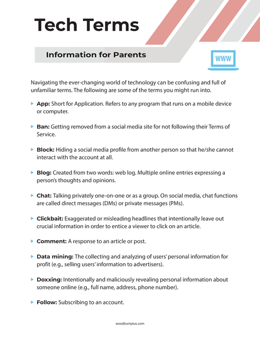 Tech Terms - Information for Parents