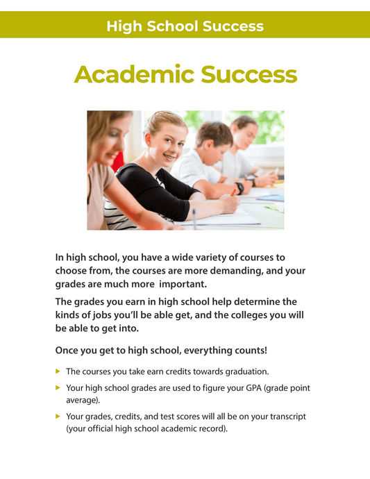 High School Success - Academic Success