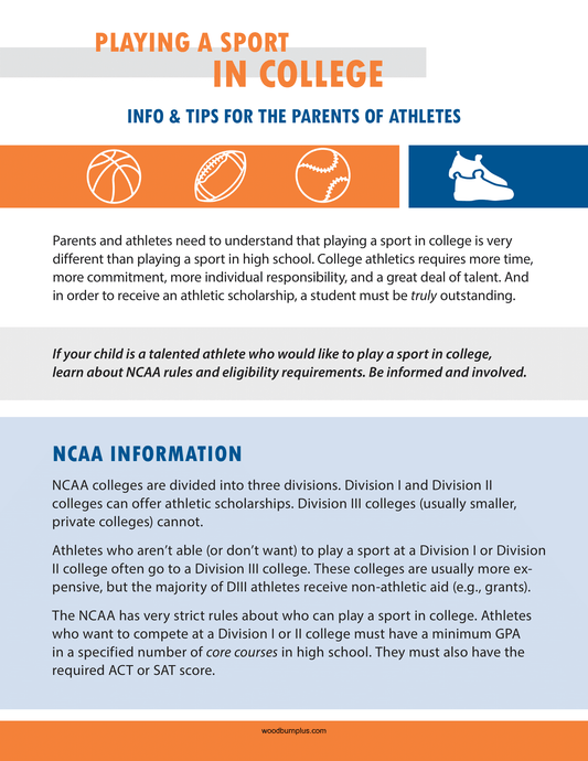 Playing a Sport in College - Info and Tips for Parents of Athletes