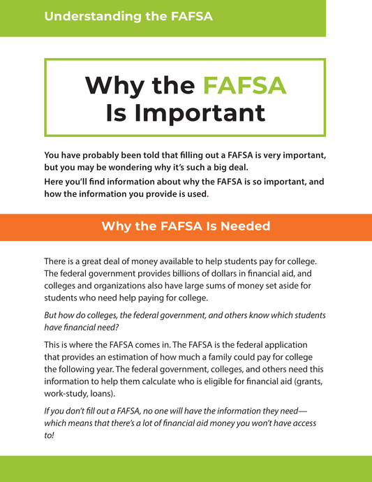 Why the FAFSA Is Important