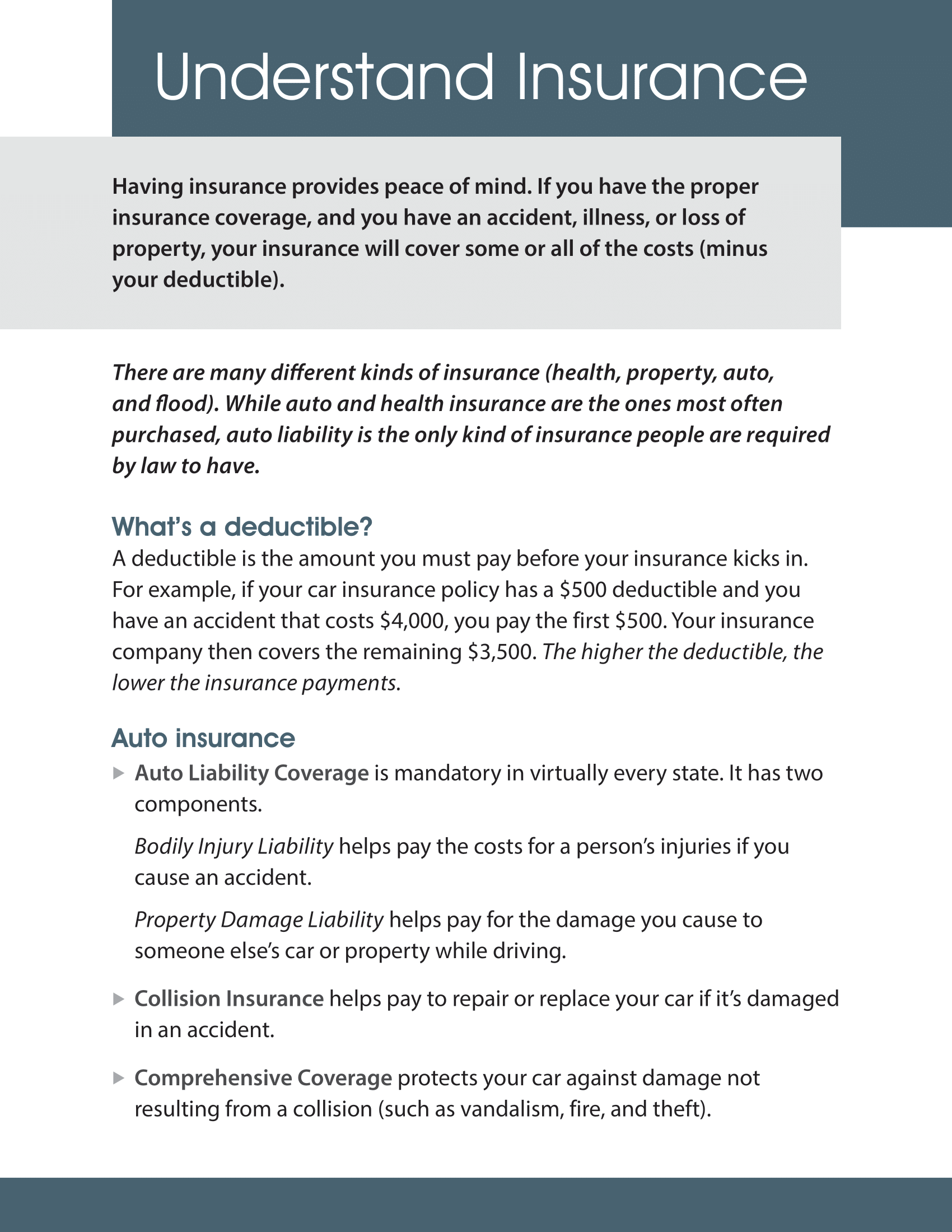 Understand Insurance Understand Insurance – Woodburn Plus