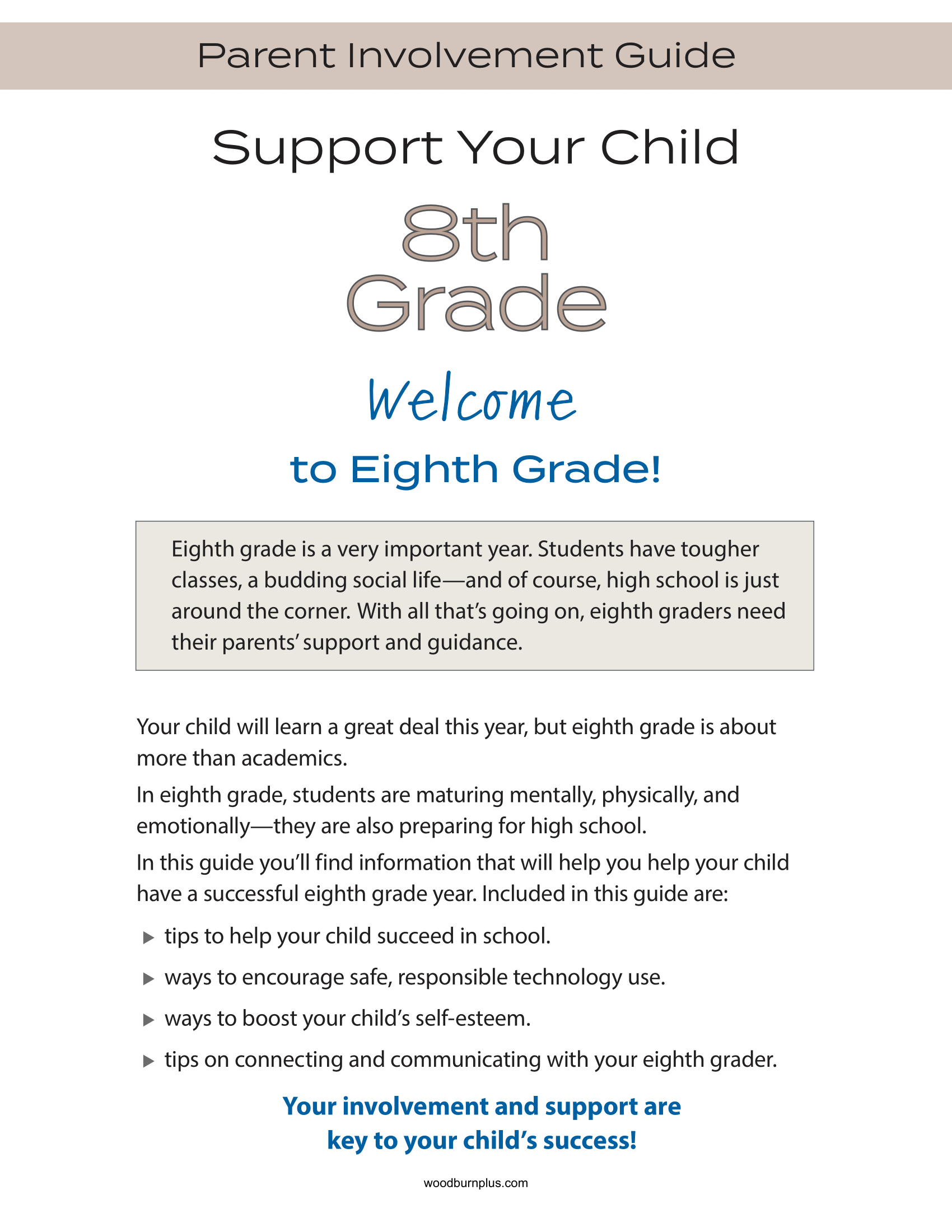 Support Your Child - 8th Grade