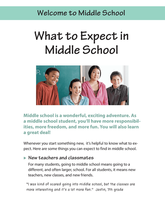 What to Expect in Middle School