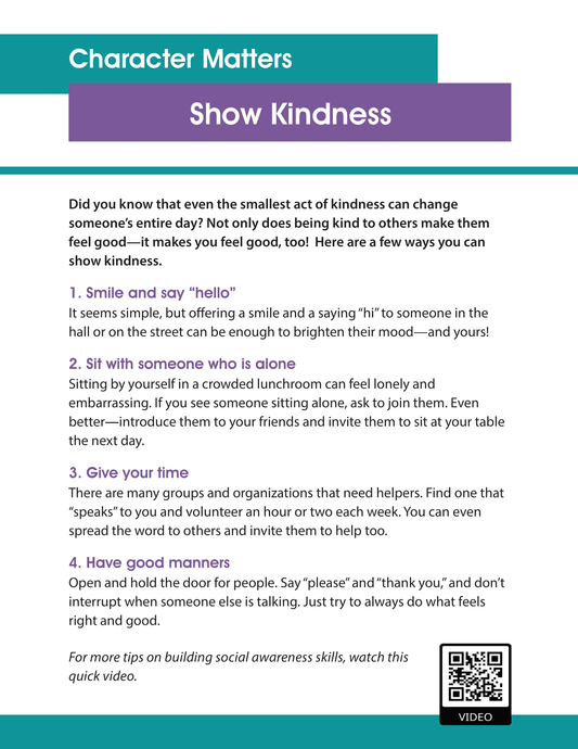 Character Matters - Show Kindness