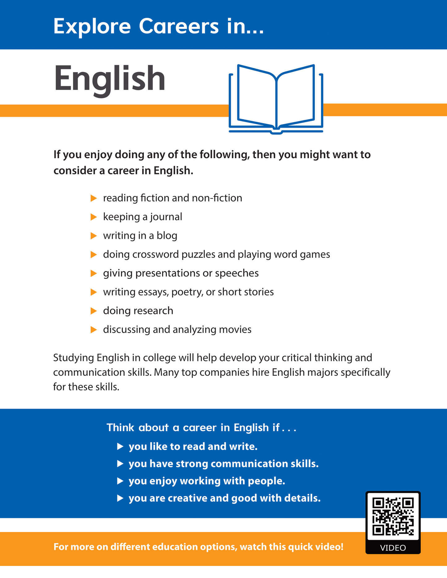Explore Careers in English