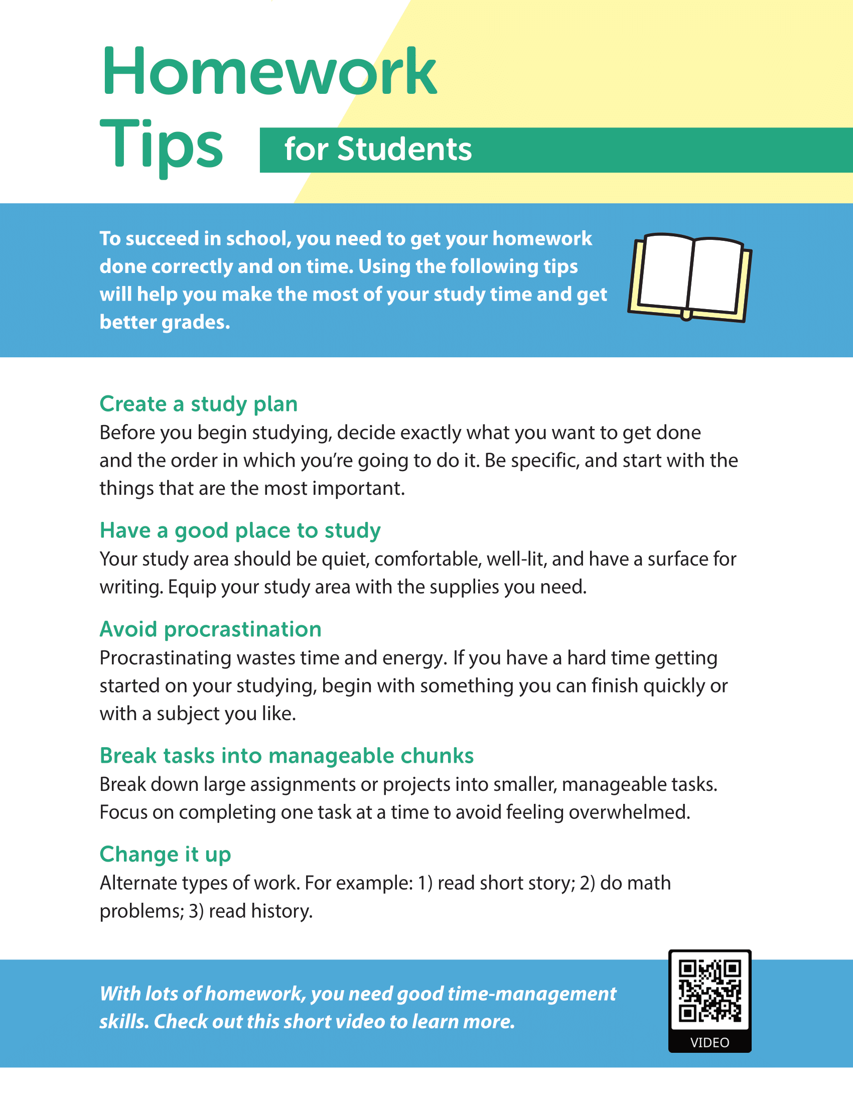 Homework Tips for Students – Woodburn Plus