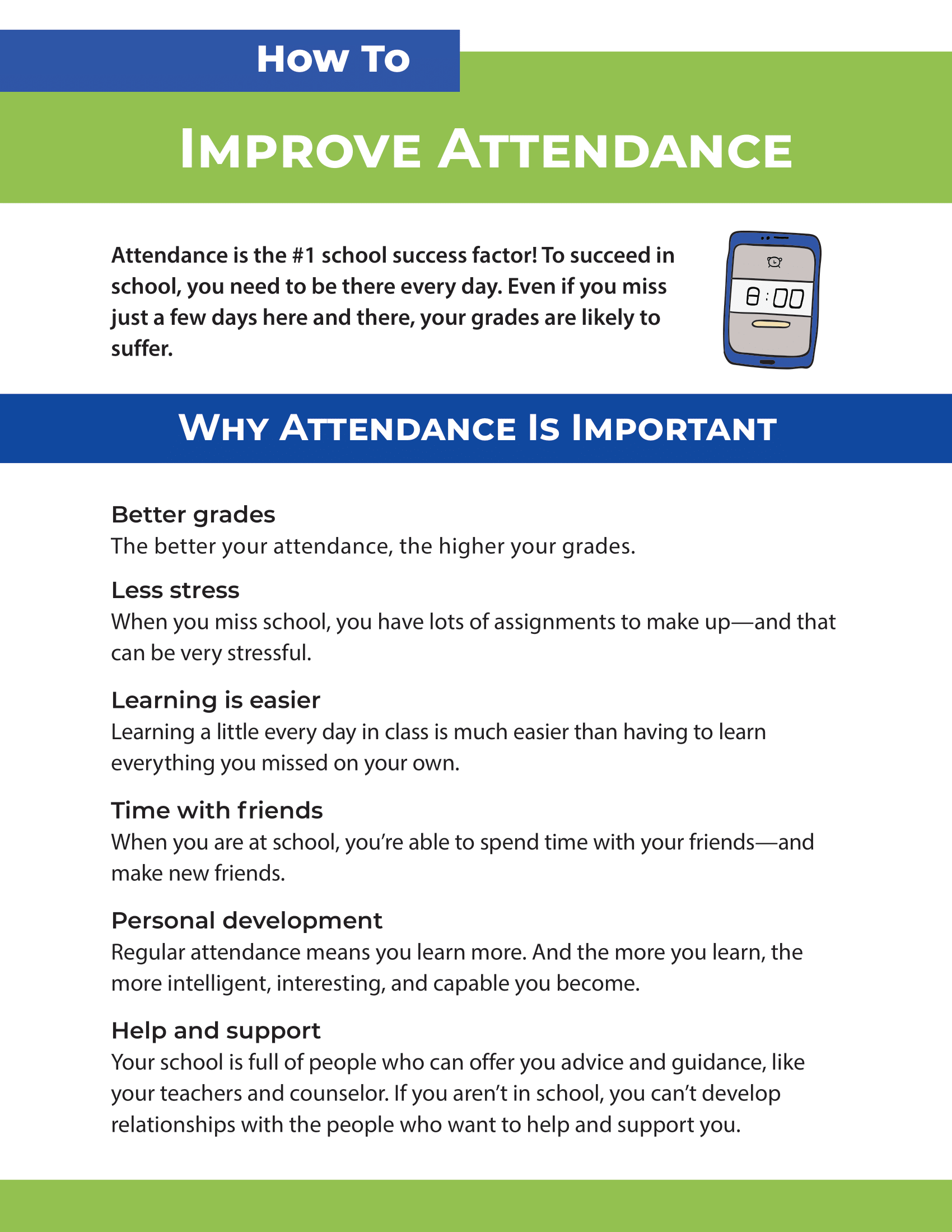 How to Improve Attendance – Woodburn Plus