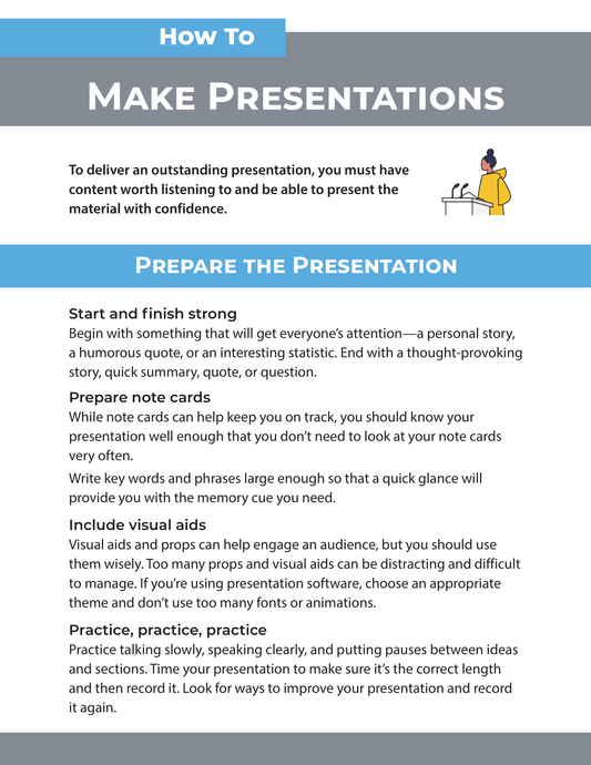 How to Make Presentations