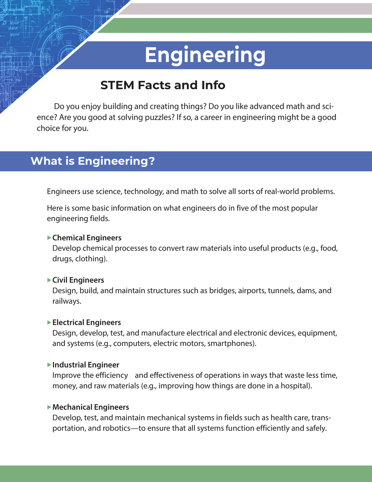 STEM Facts and Info - Engineering