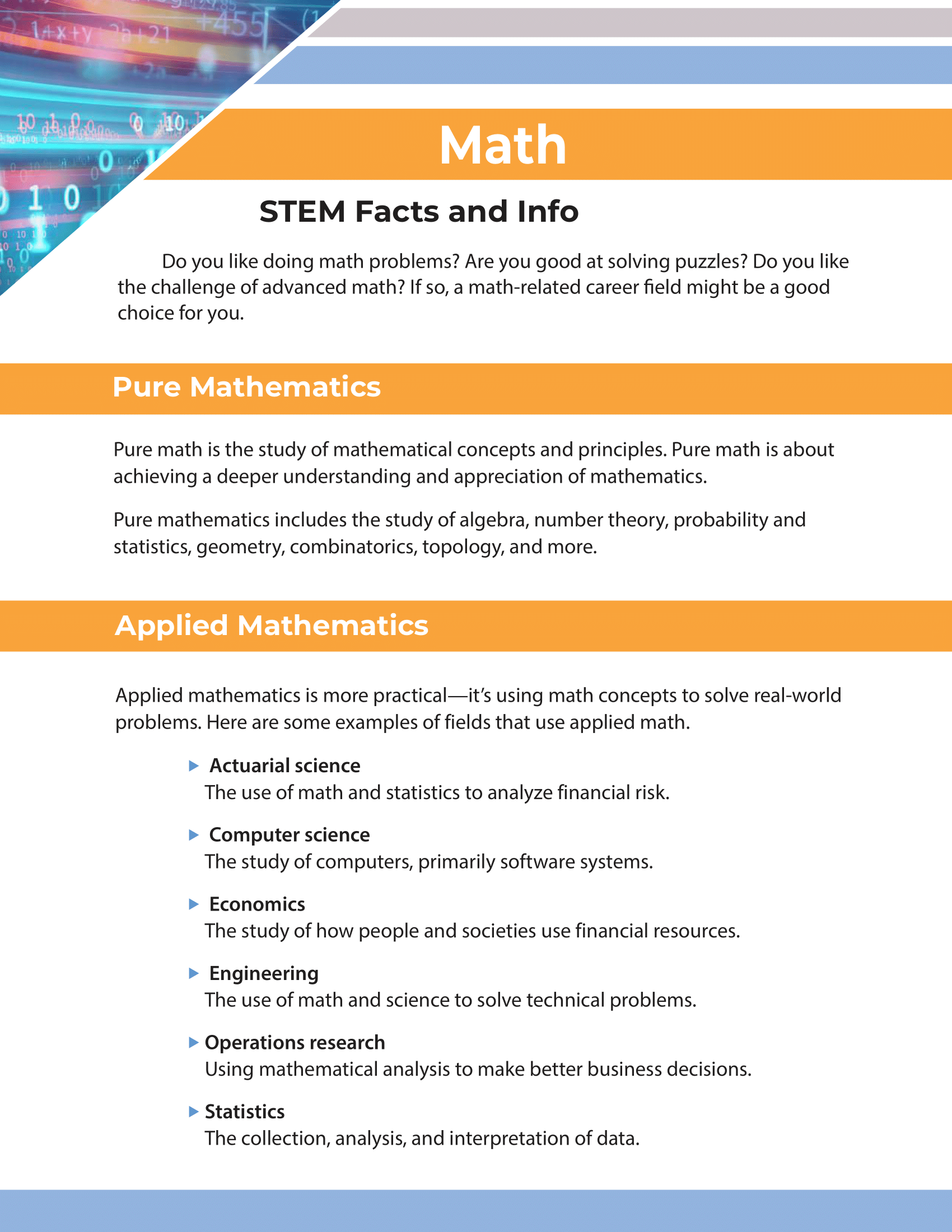 STEM Facts and Info - Math