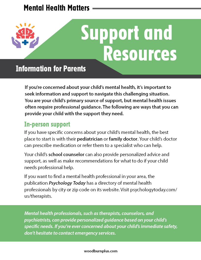 Support and Resources - Information for Parents