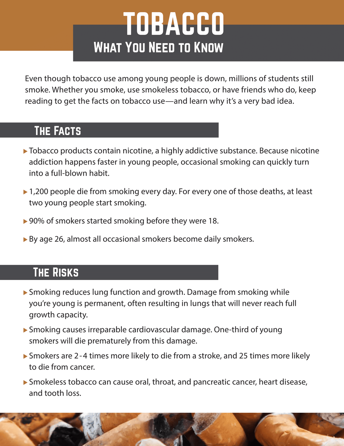 Tobacco - What You Need to Know – Woodburn Plus
