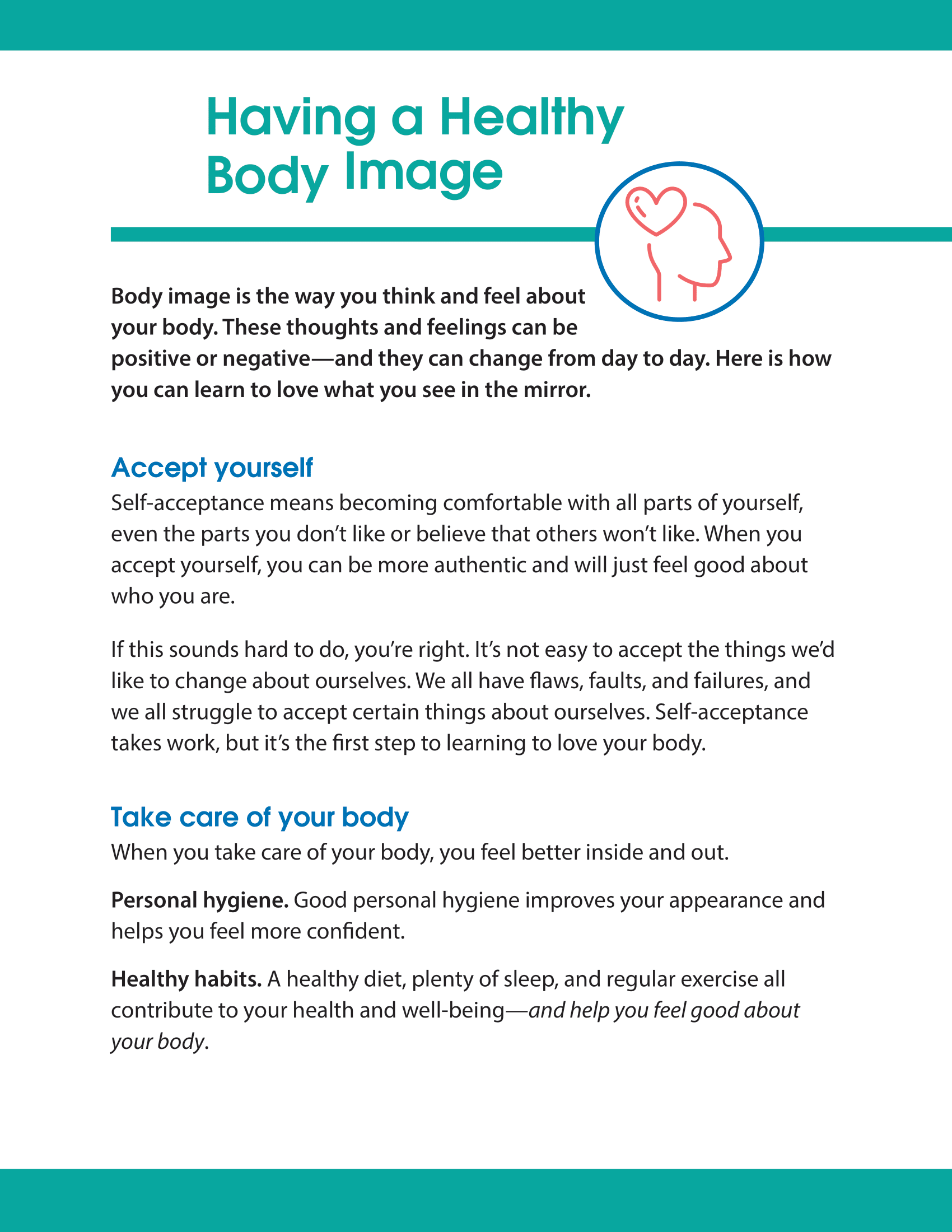 Having a Healthy Body Image