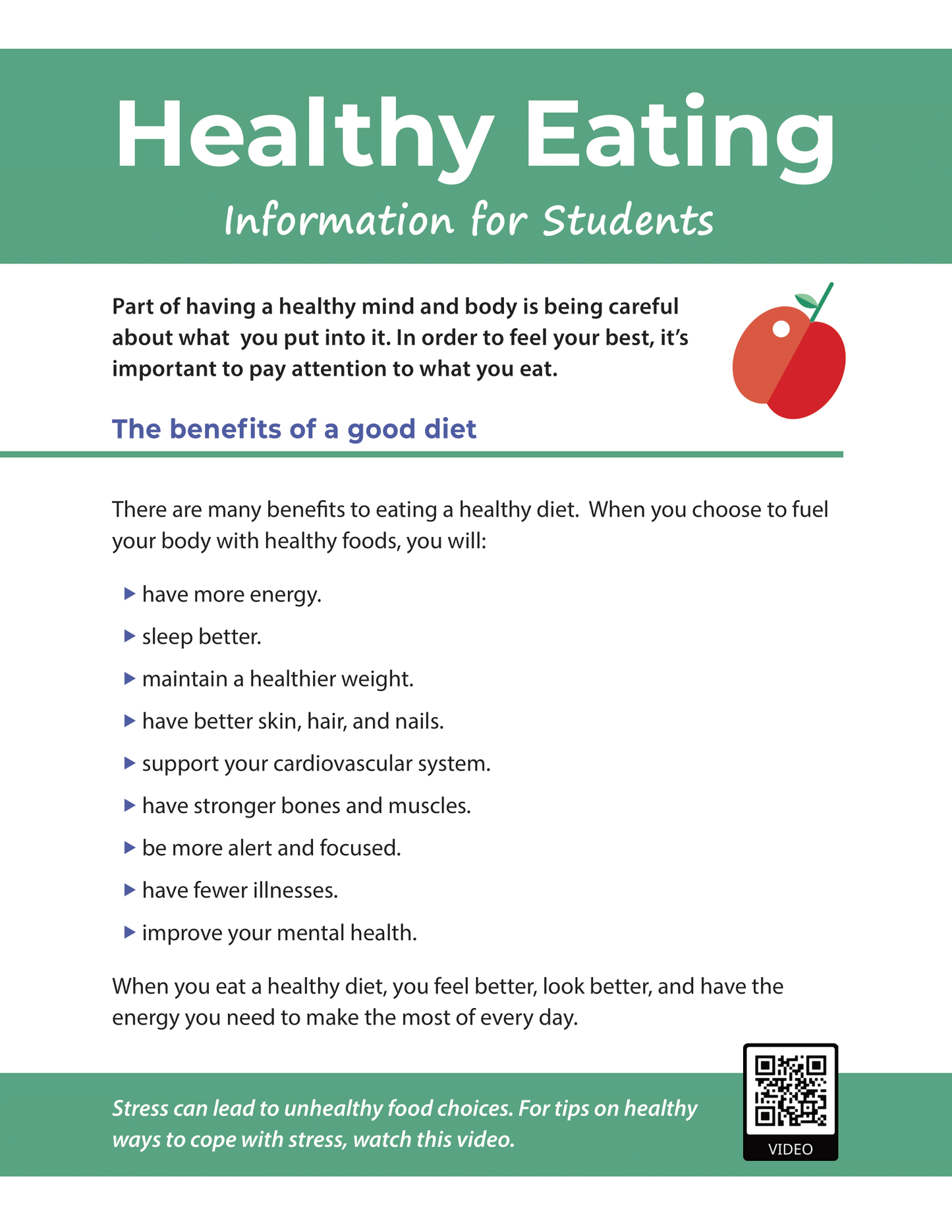 Healthy Eating - Information for Students