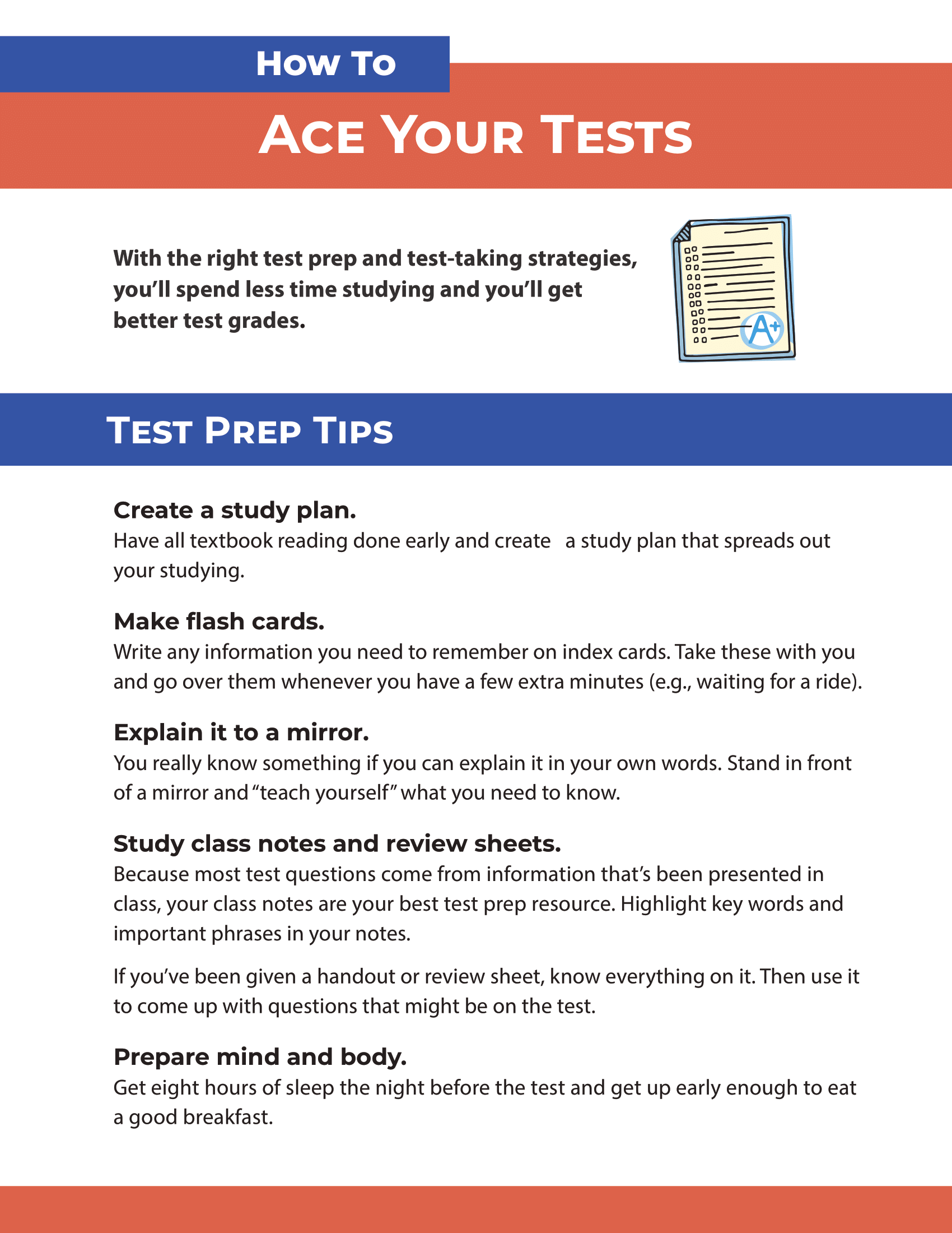 How to Ace Your Tests – Woodburn Plus