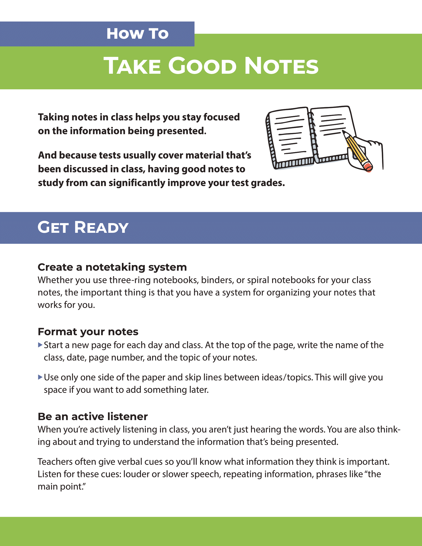 How to Take Good Notes – Woodburn Plus
