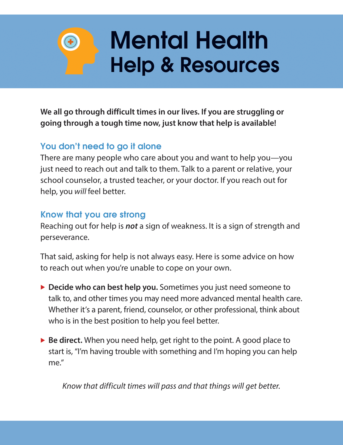 Mental Health Help & Resources