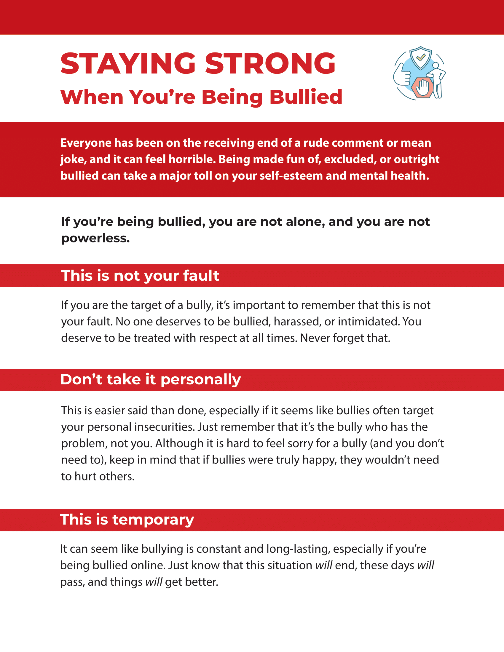 Staying Strong When You're Being Bullied