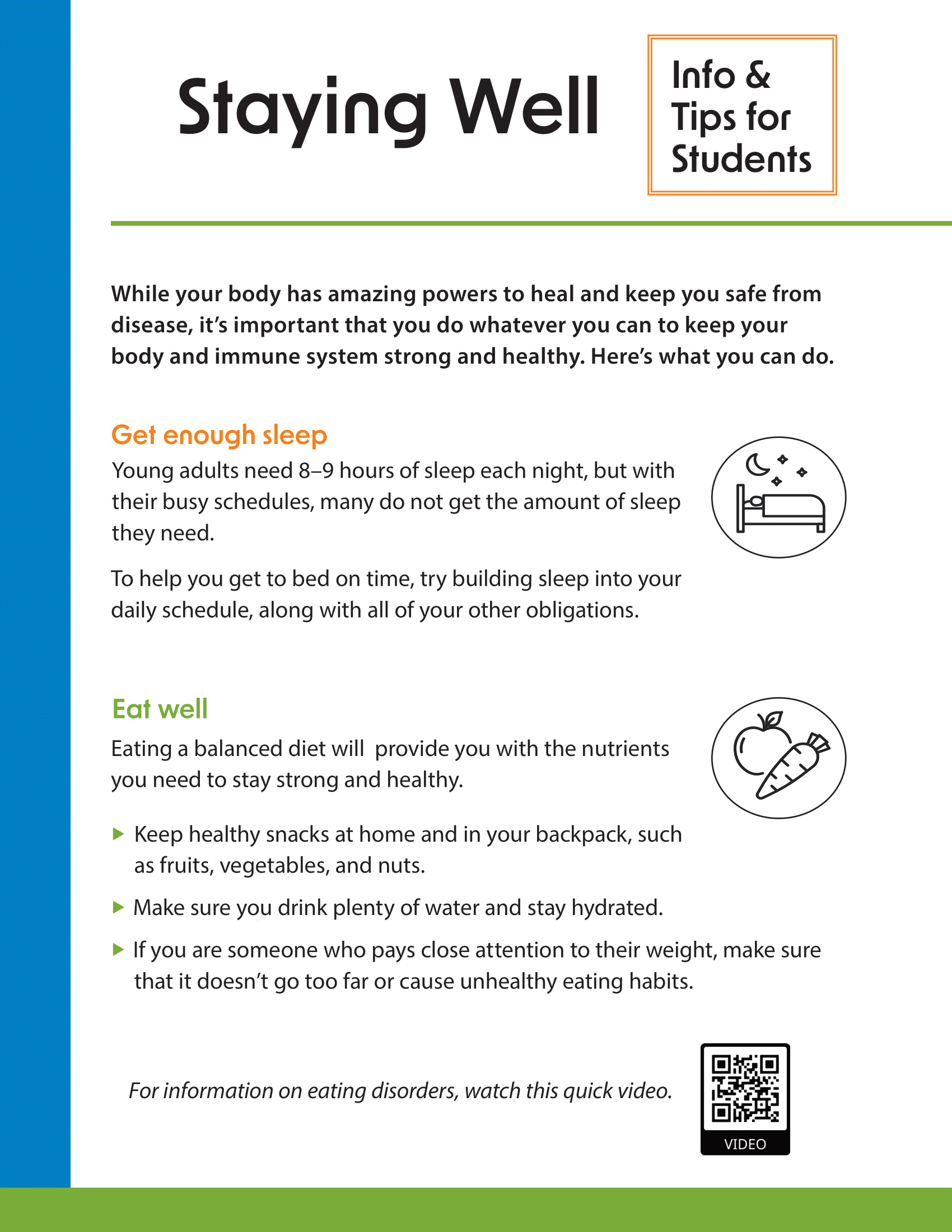 Staying Well - Info and Tips for Students