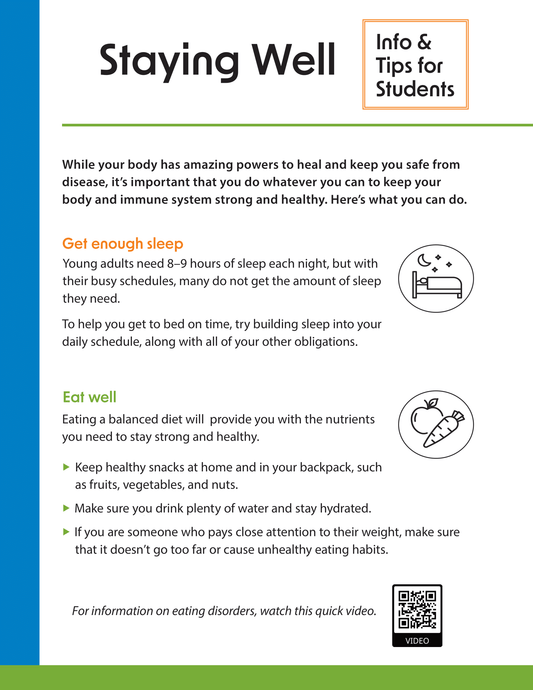 Staying Well - Info and Tips for Students