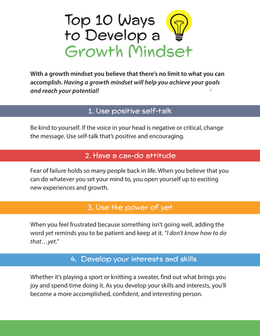 Top 10 Ways to Develop a Growth Mindset