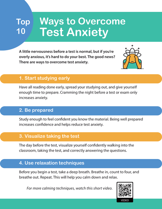 Top 10 Ways to Overcome Test Anxiety