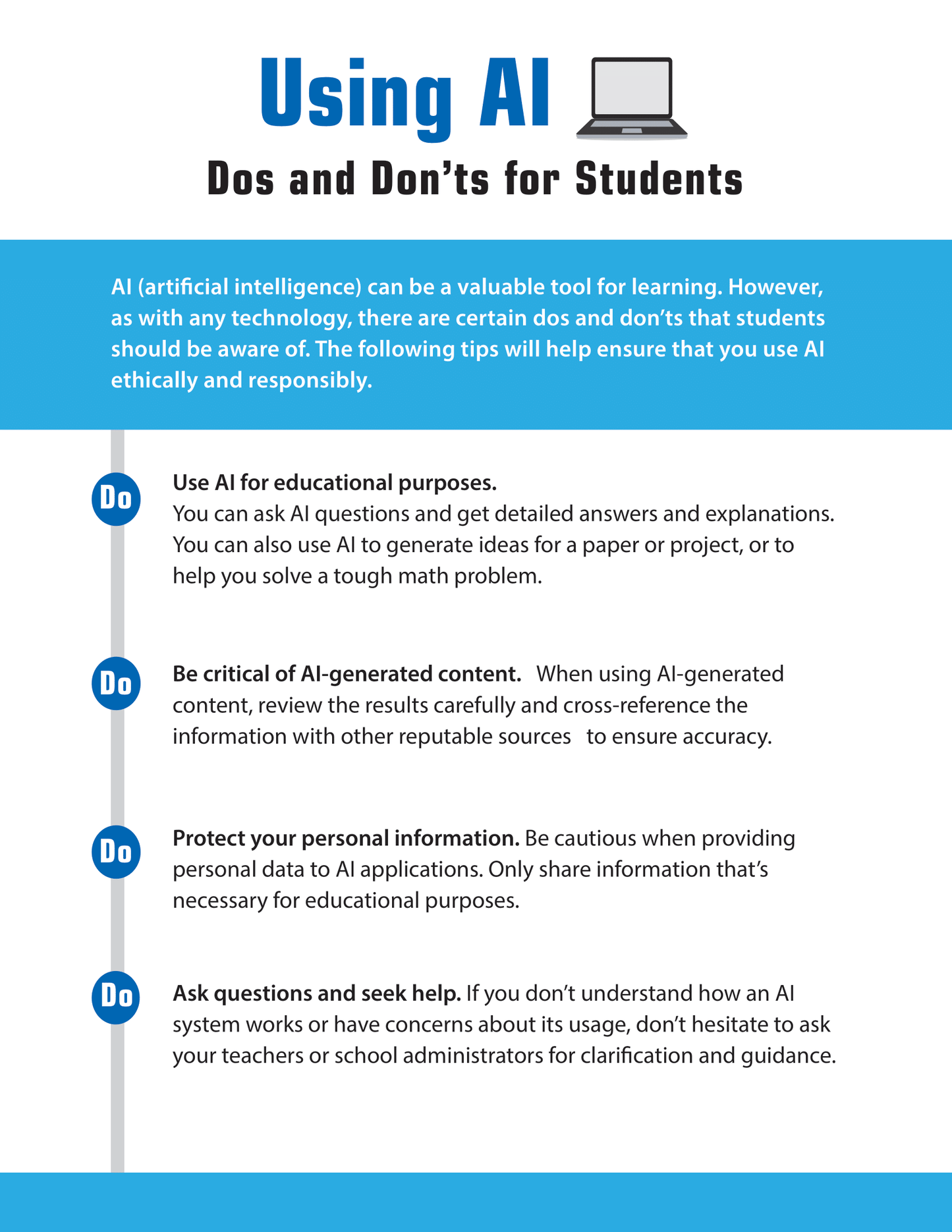Using AI - Dos and Don'ts for Students