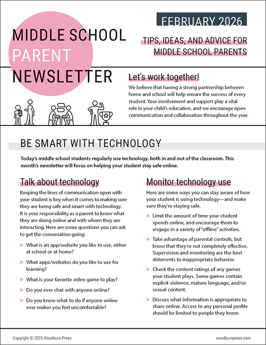 Middle School Parent Newsletter - February 2026