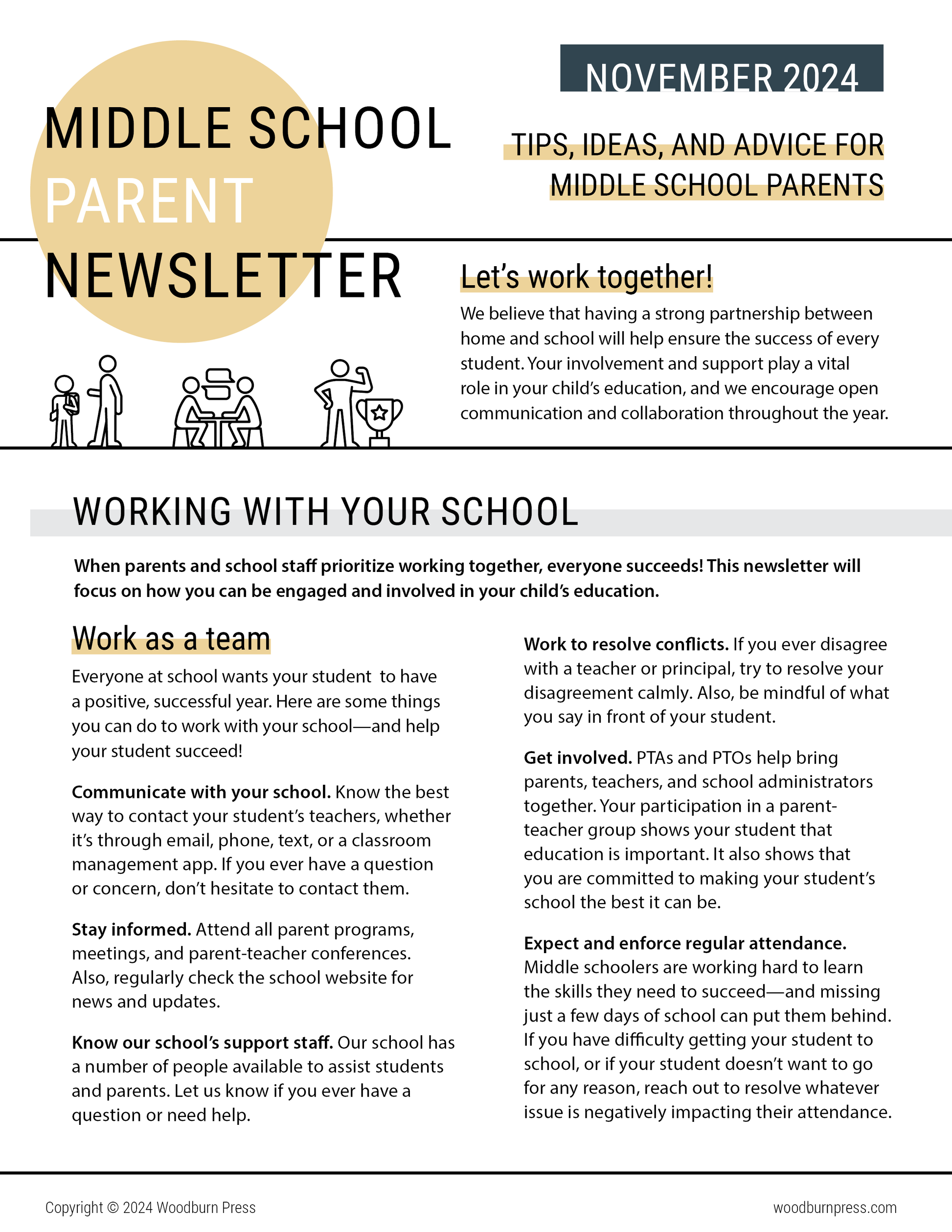 Middle School Parent Newsletter - November 2024